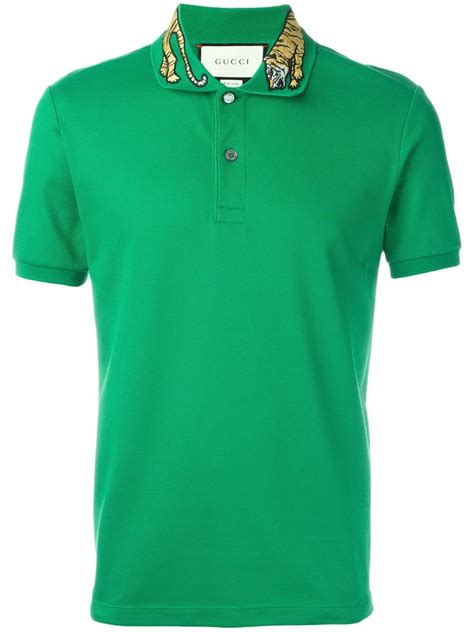 gucci polo shirt green|Gucci shirts for men polo.